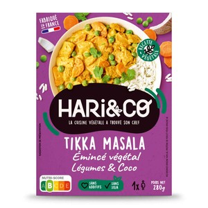 HARI&CO Tikka masala légumes et coco Bio 280g