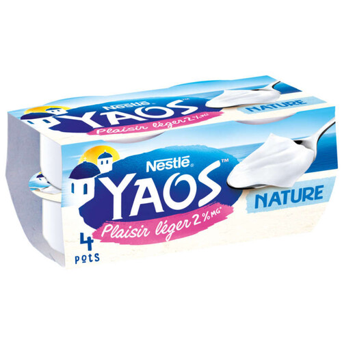 Nestlé Yaos Yaourt À La Grecque 2% M.G. Nature 4x125g