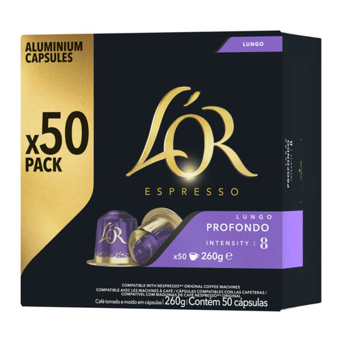 L'Or Café en Capsules Lungo Espresso x50 260g