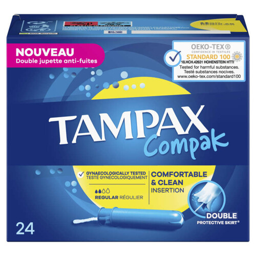 Tampax Compak Tampons Avec Applicateur Regulier X24
