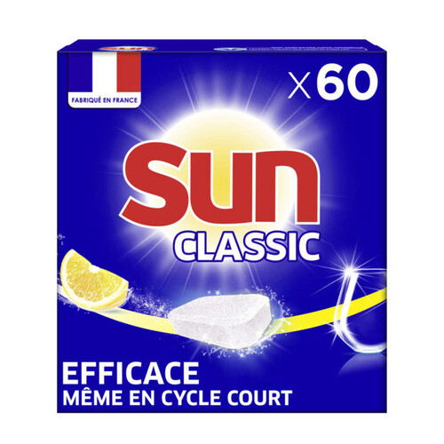 Sun Tablettes Lave Vaisselle Classic Citron 60 Lavages
