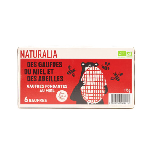 Naturalia 6 gaufres fondantes au miel 175g