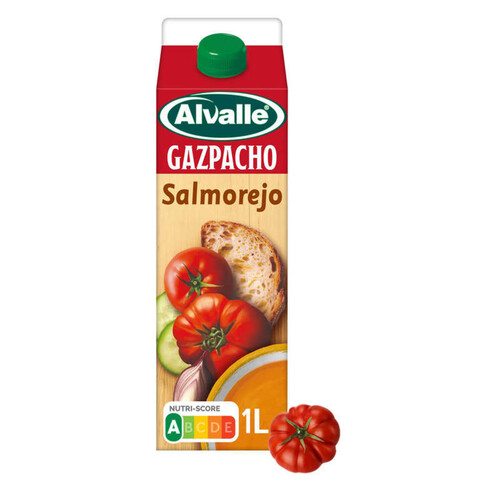 Alvalle - Gazpacho - soupe froide de légumes Salmorejo - La brique de 1L