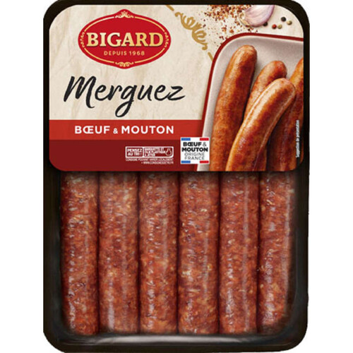 Bigard Merguez Boeuf Et Mouton 6X55G