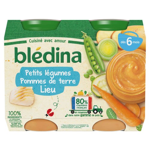 Blédina Petits légumes Pommes de terre Lieu 2x200g