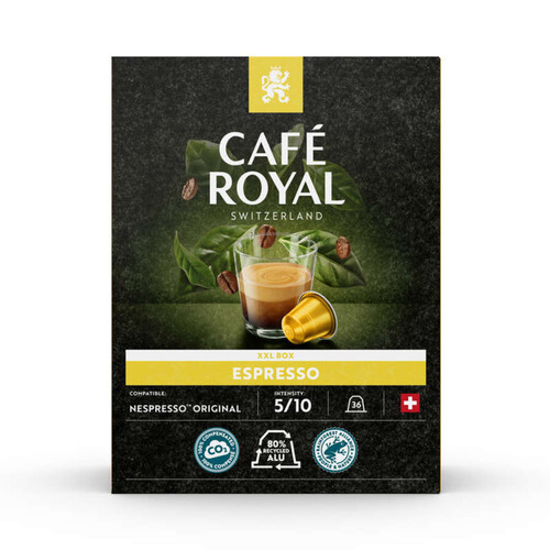 Café Royal Switzerland Capsules Espresso Intensité 5/10 x36