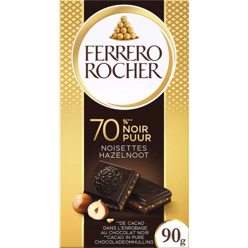Ferrero Rocher Tablette De Chocolat Noir Noisettes 90g