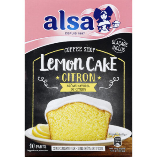 Alsa préparation lemon cake arôme naturel 385g