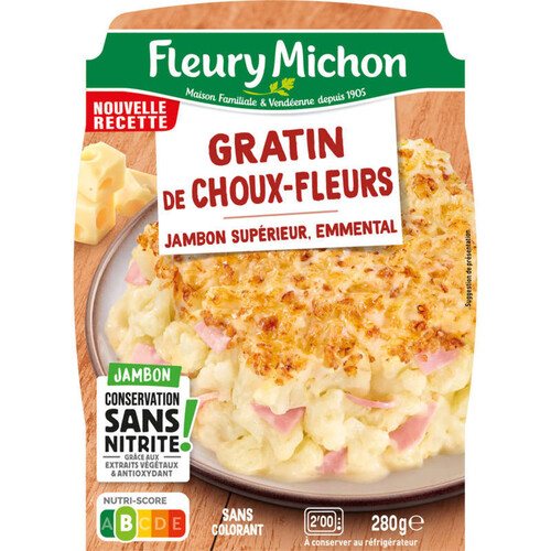 Fleury Michon Gratin de Choux-Fleurs Au Jambon 280g