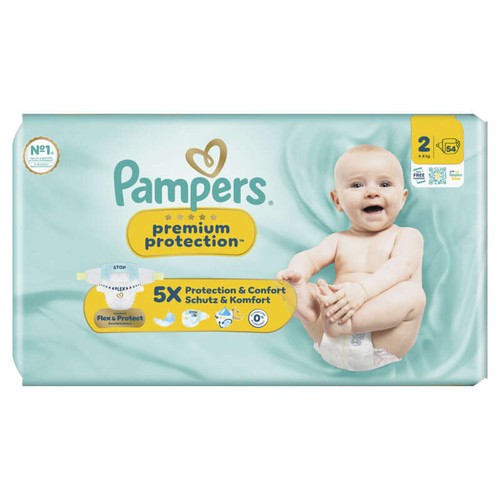 Pampers Premium Protection Taille 2 - 4kg-8kg – x54 Couches