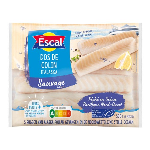 Escal Dos de colin d'Alaska sauvage, 500g