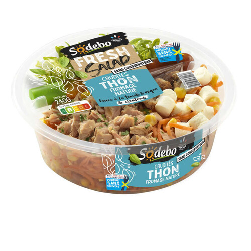 Sodebo Fresh Salad Thon Sans Conservateur 240g