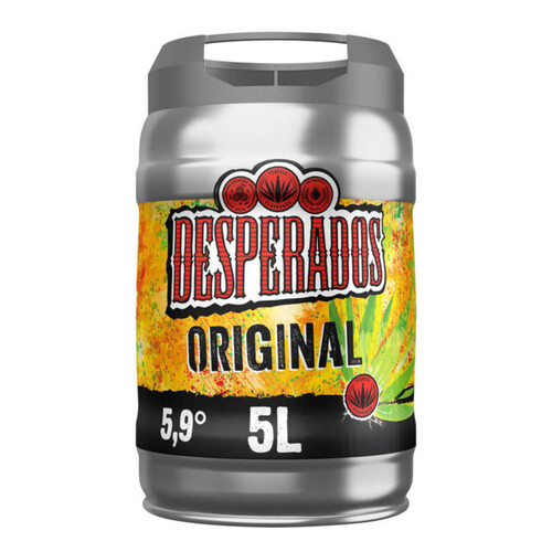 Desperados Original Bière aromatisée à un spiritueux à base d'agave Fût 5L