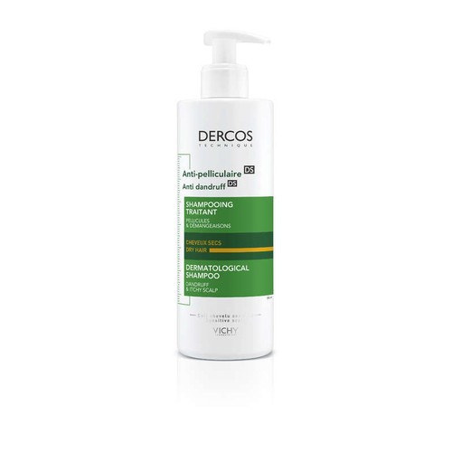 Vichy Dercos Shampoing Traitant Antipelliculaire DS Cheveux Secs 390ml