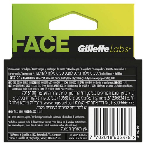 Gillette Labs Lames x4