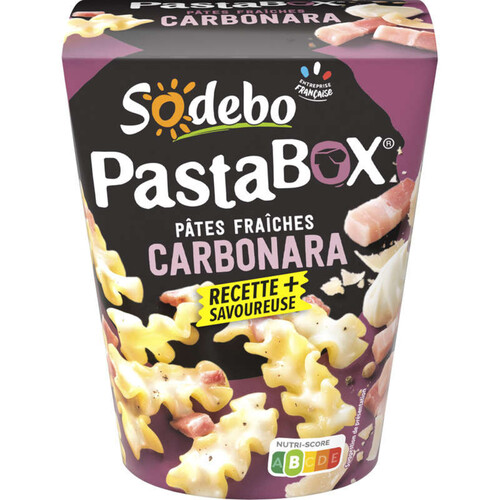 Sodebo Pasta Box Fusilli à la carbonara 330g