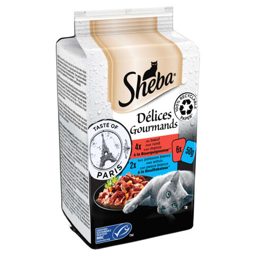 Sheba Délices du jour Sélection à la Volaille 6x50g