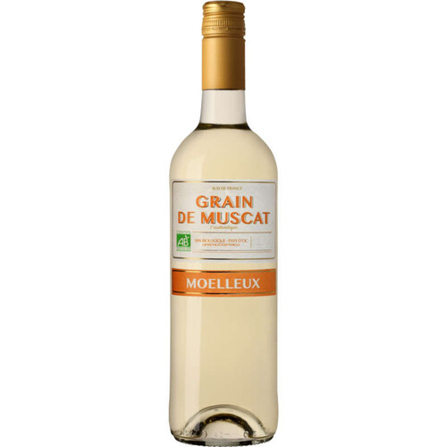 Grain de Muscat Blanc Moelleux Vin de Pays D'Oc Igp 75cl