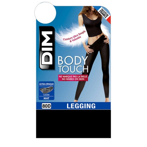 DIM Legging Ceinture Veloutée, Noir, Body Touch 3/4