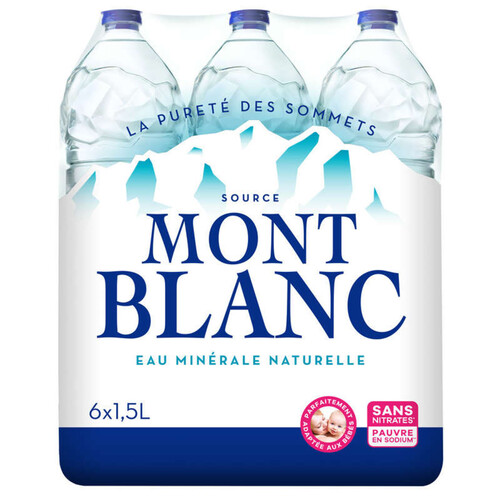 Mont Blanc Eau Minérale Naturelle Plate 6 x 1,5l