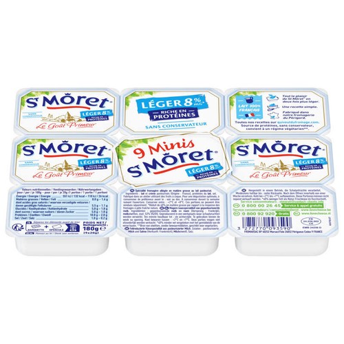 Saint Môret Spécialité Fromagère Léger 9 Minis Portions 180g