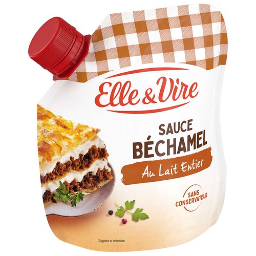 Elle & Vire Sauce béchamel au lait entier format poche 33cl