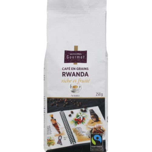 Monoprix Gourmet Café En Grains Du Rwanda, Riche Et Fruité, Pur Arabica 250G