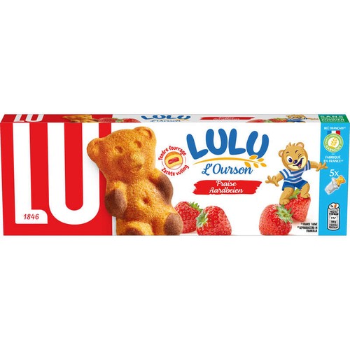 Lu Lulu L'Ourson Gâteaux fourrés à la Fraise 150g