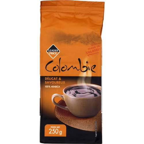 Leader Price Café Pur 100% Arabica Colombie 250g