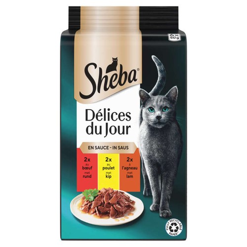 Sheba Délices Du Jour En Sauce Sélection Du Boucher Pour Chat 6X50G