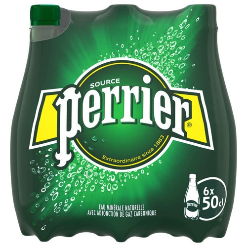 Perrier Eau Minérale Naturelle Gazeuse 6x50cl