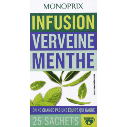 Monoprix Infusion Verveine Menthe 25 Sachets 35g
