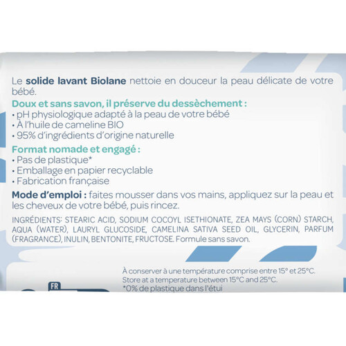 Biolane Solide lavant douceur 75g