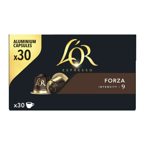 L’or espresso forza cafe intensite 9 en capsules x 30 - 156g