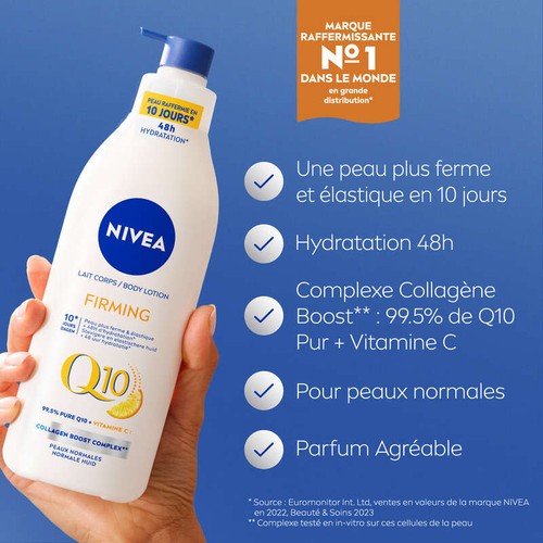 Nivea Lait Corps Fermeté Hydratant Q10 + Vitamine C 400ml