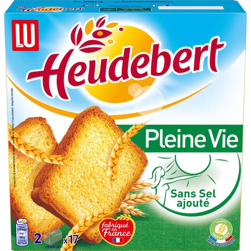Lu Heudebert Pleine Vie Biscottes Sans Sel 300g