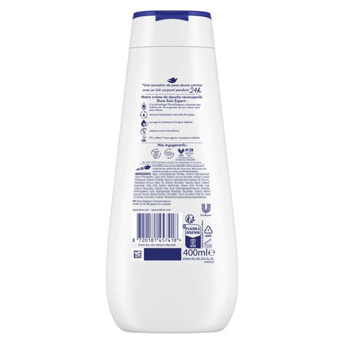 Dove Advanced Care Crème de Douche Nutrition Intense 0% Sulfate 400ml