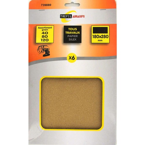 Trefilaction assortiment papier silex lot de 6