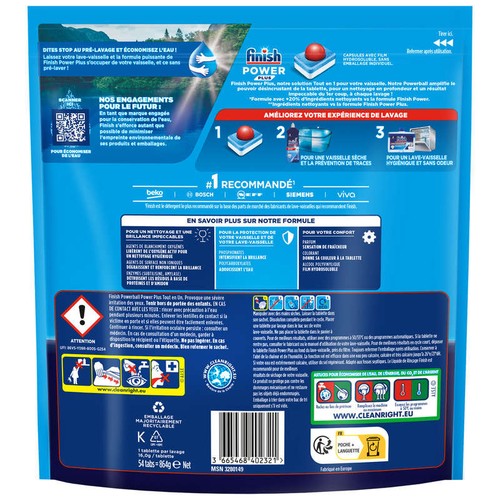 Finish Powerball Tablette Lave-Vaisselle Power Plus Tout en 1 x35 560g