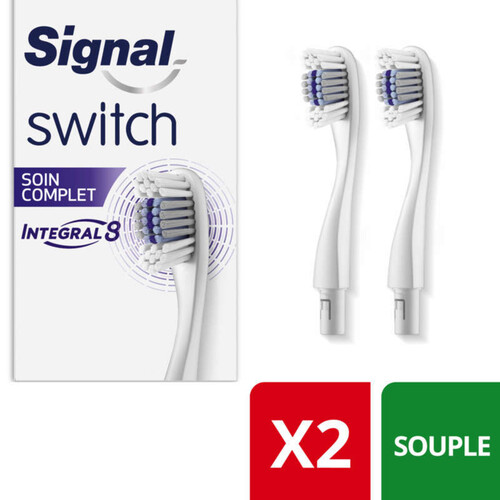 Signal Brosse à Dents Switch Têtes Remplaçables Soin Complet Souple x2