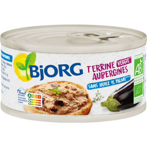 Bjorg Terrine D'Aubergines À Tartiner, Bio 125G