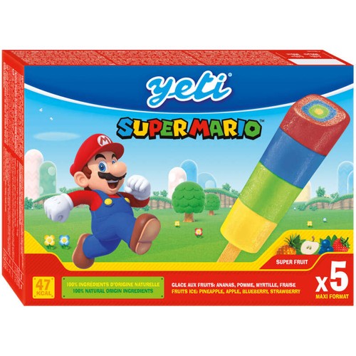 Yeti Super Mario Glace bâtonnet multifruit 6x60g