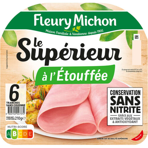 Fleury Michon Jambon Supérieur Sans Nitrite x6