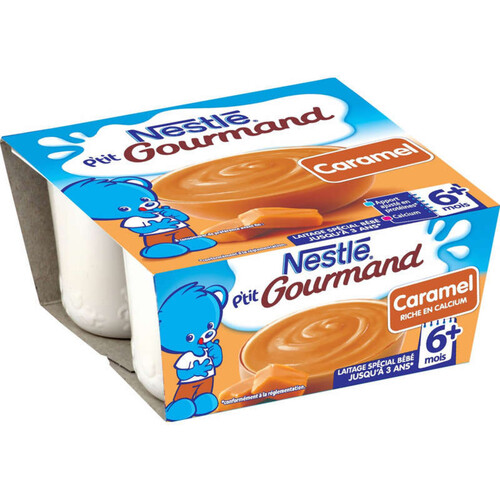 Nestlé P'Tit Gourmand Crème Dessert Caramel + De 6 Mois 4X100G