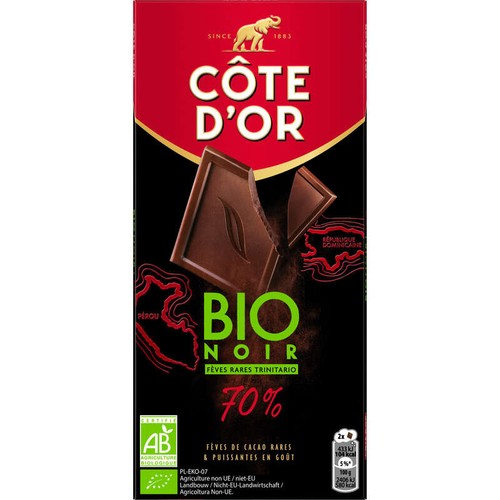 Côte d'Or Tablette Chocolat Noir 70% Bio 90g