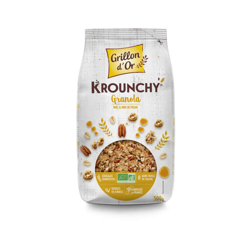 [Par Naturalia] Grillon D'Or Krounchy Granola Miel & Noix De Pécan 500G Bio