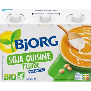 Bjorg Soja cuisine fluide Bio 3x20cl