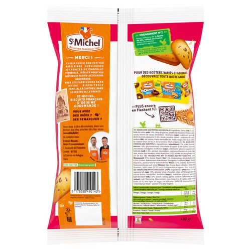St Michel Petites Madeleines Pépite 400g