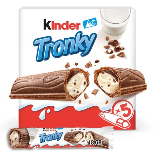 Kinder Tronky Biscuits Fourrés Chocolat au Lait x5 90g