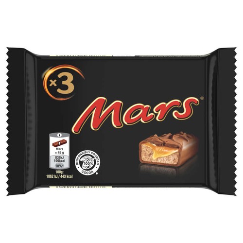 Mars Barre Glacée Chocolatée Gout Original x3